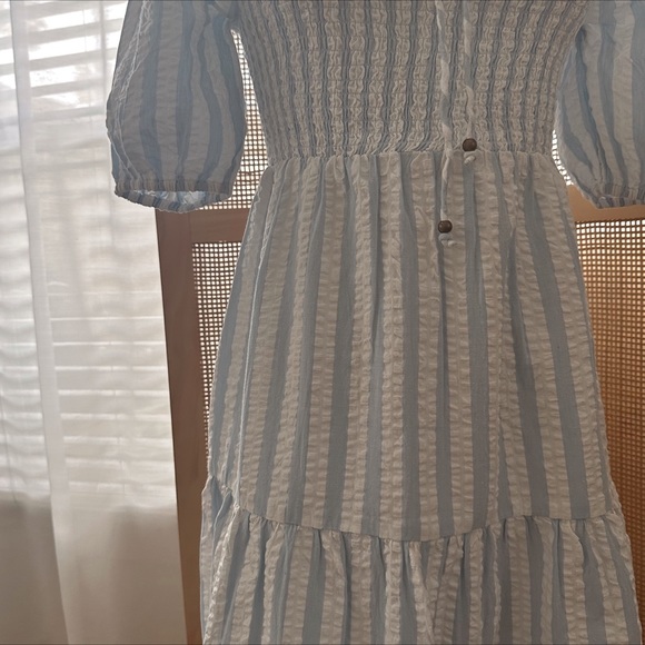 Cottage-core seersucker cotton midi - Picture 6 of 6